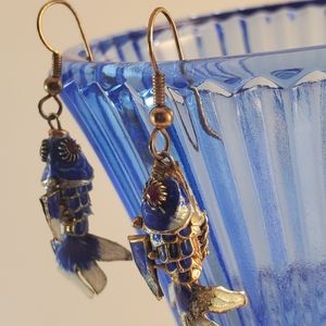 Articulated Koi Fish Dangle Earrings